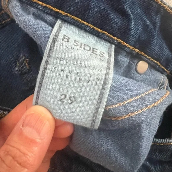 B SIDES Plein Straight Jean in Van Blue, size 29 - Picture 4 of 5